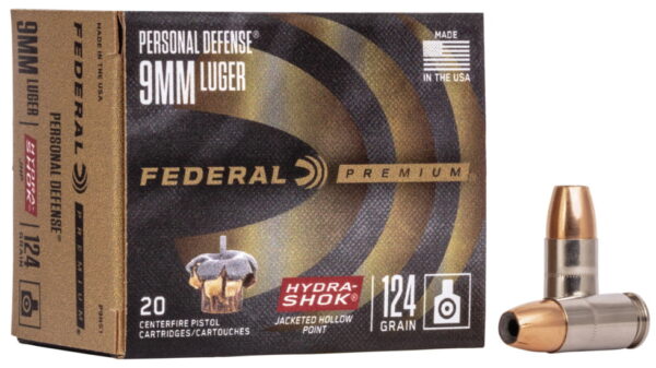 Buy Federal Premium Centerfire Handgun Ammunition 9mm Luger 124 grain Online