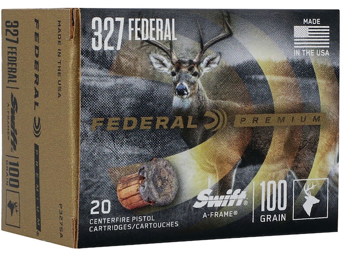 Federal Premium Ammunition 327 Federal Magnum 100 Grain Swift A-Frame Jacketed Hollow Point 300 rounds