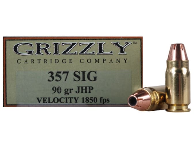 Grizzly Ammunition 357 Sig 90 Grain Jacketed Hollow Point 500 rounds