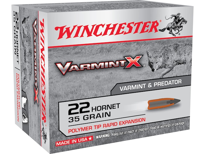Winchester Varmint X Ammunition 22 Hornet 35 Grain Polymer Tip 500 rounds