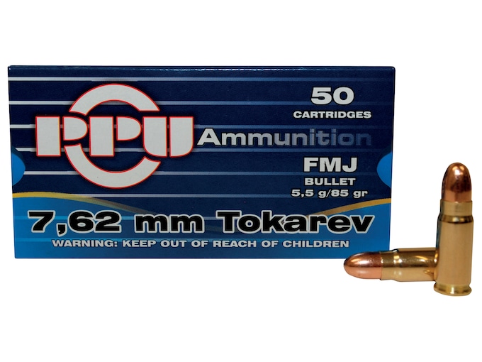 Prvi Partizan Ammunition 7.62x25mm Tokarev 85 Grain Full Metal Jacket 1000 rounds