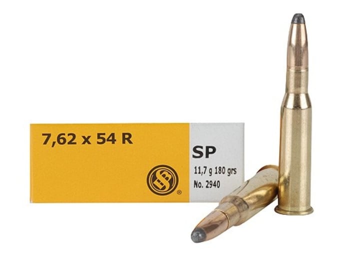 Sellier & Bellot Ammunition 7.62x54mm Rimmed Russian 180 Grain Soft Point 500 round