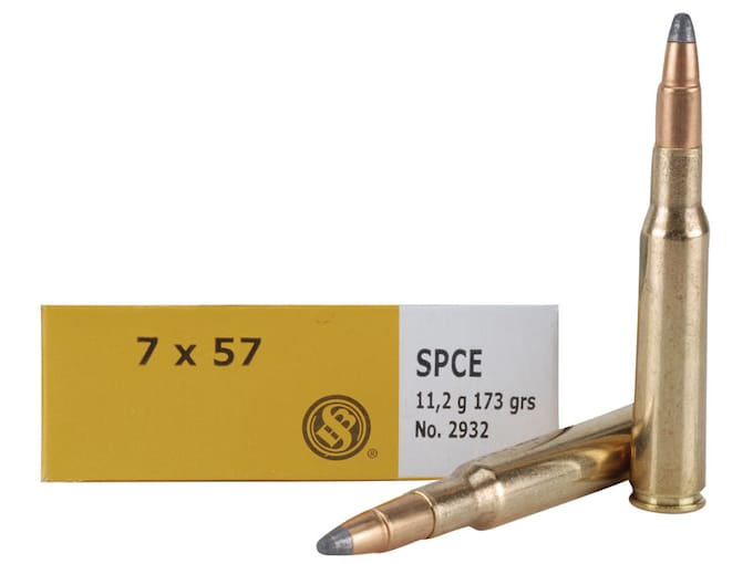 Sellier & Bellot Ammunition 7x57mm Mauser (7mm Mauser) 173 Grain Soft Point Cutted Edge 500 round