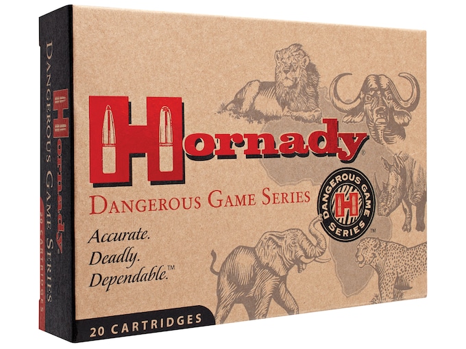 Hornady Dangerous Game Ammunition 470 Nitro Express 500 Grain DGX Bonded 60 rounds