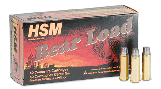 HSM Bear Ammunition 500 S&W Magnum 440 Grain Lead Wide Flat Nose Gas Check 250 rounds
