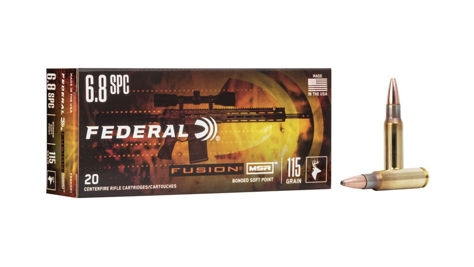 Federal Premium FUSION MSR 6.8mm Remington SPC 115 grain Fusion Soft Point 500 rounds