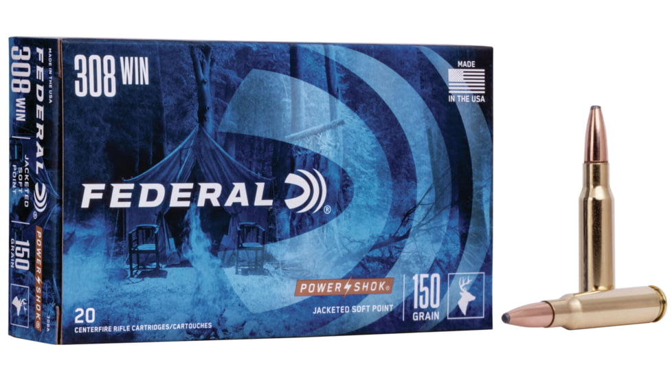 Federal Premium Power-Shok .308 Winchester 150 grain Jacketed Soft Point 500 rounds