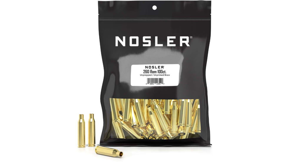 Nosler Bulk Rifle Brass .260 Remington 500 pieces