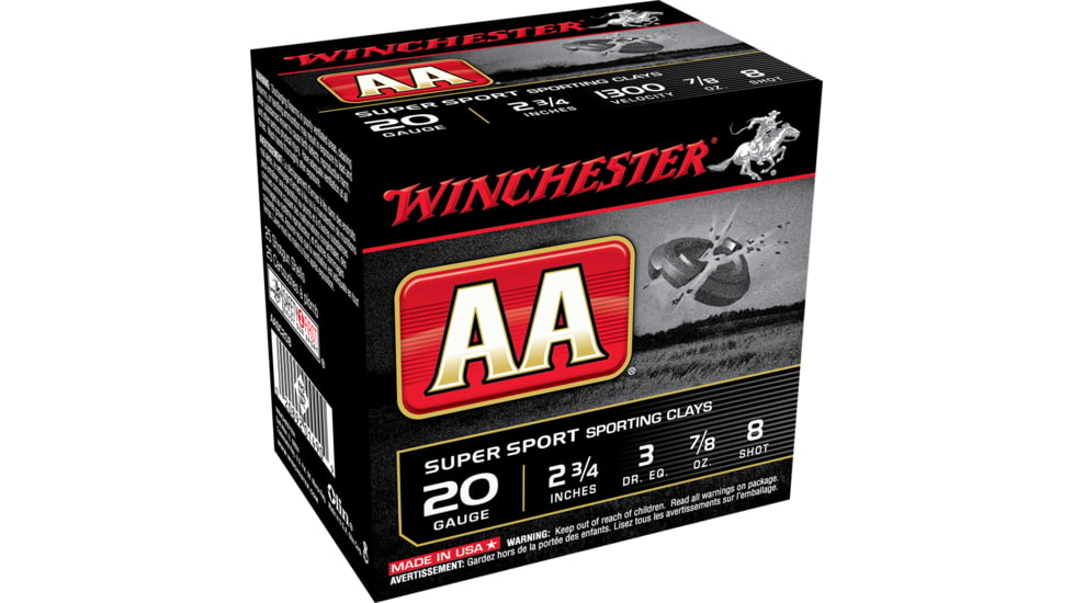 Winchester AA 20 Gauge 7/8 oz 2.75" 1300 ft/s Centerfire Shotgun Ammunition 500 RDS